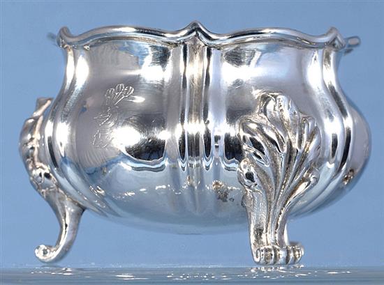 A set of four William IV silver salts, by Charles Goodwin, dia 78mm, weight 15.6oz/486grms.